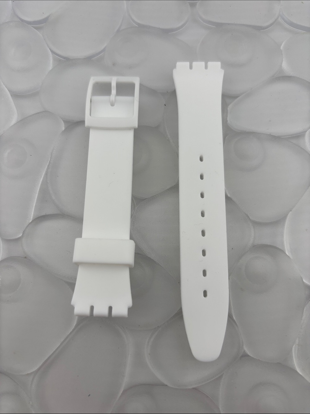 White Watch Band (Strap Only) - fits Swatch Gent model